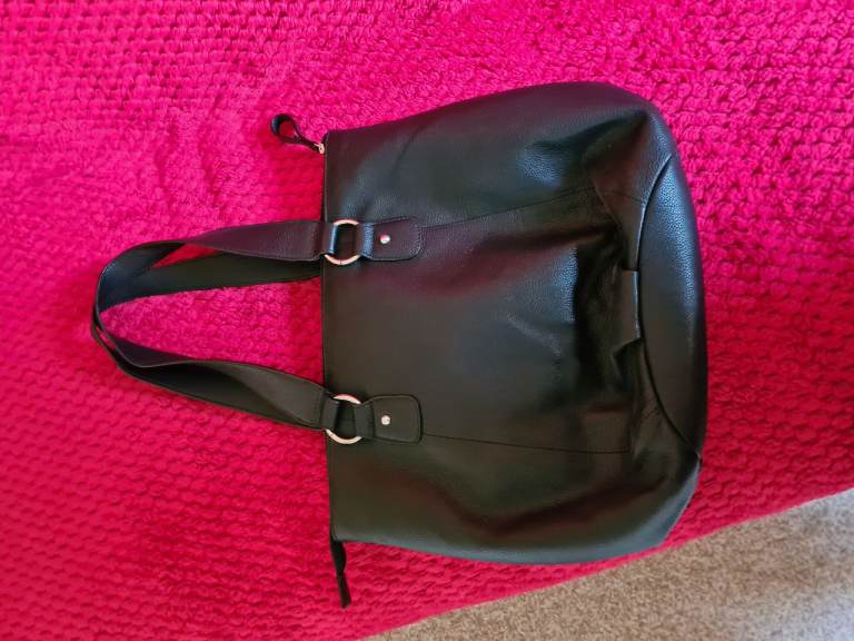 Black Leather Tote Bag.
