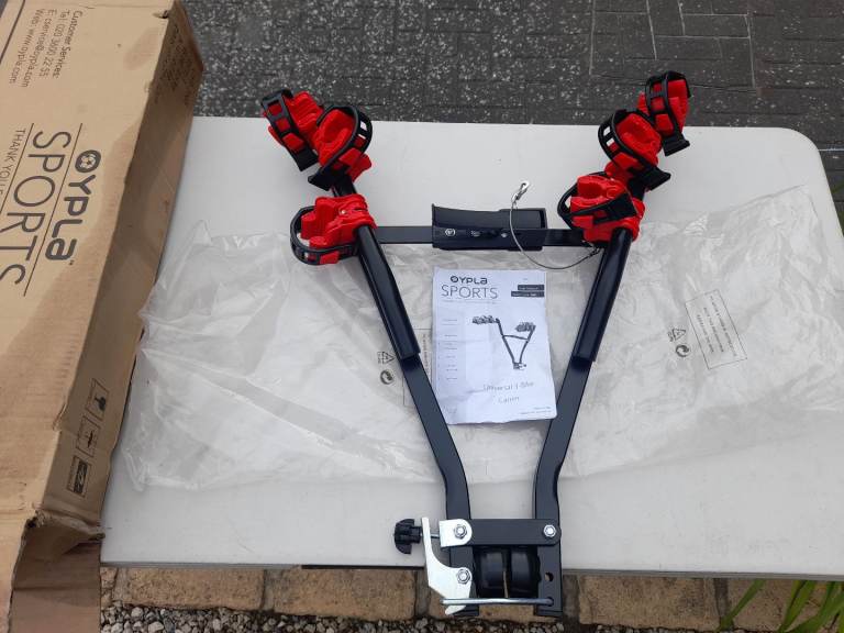 Oypla universal 3 bike carrier. Tow hitch connection