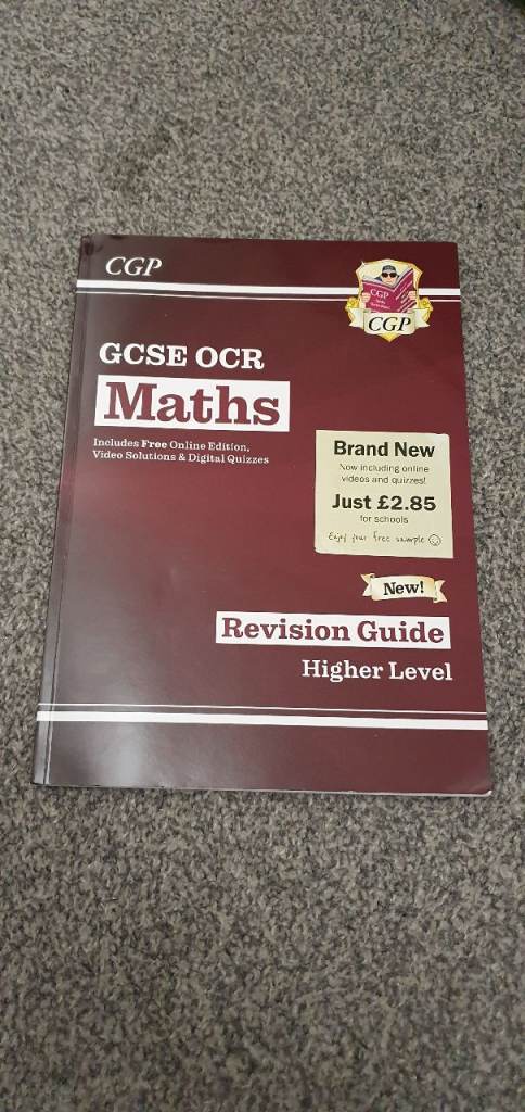 CGP GCSE OCR Maths Revision Guide Higher Level – Brand New