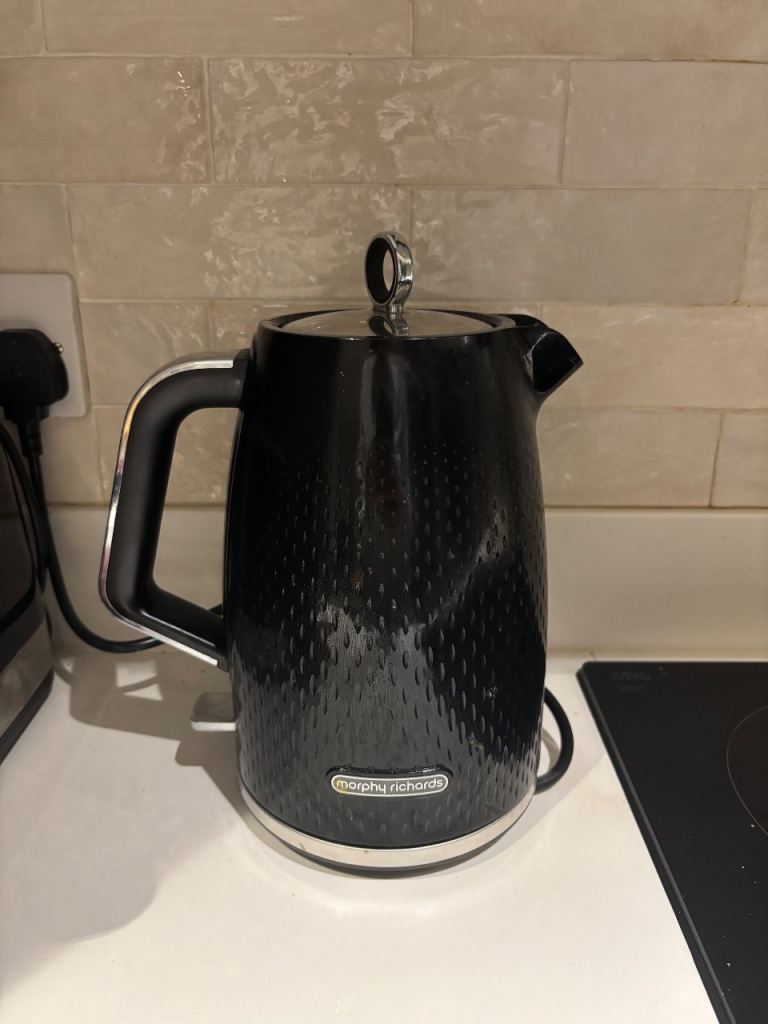 Morphy Richards black electric kettle