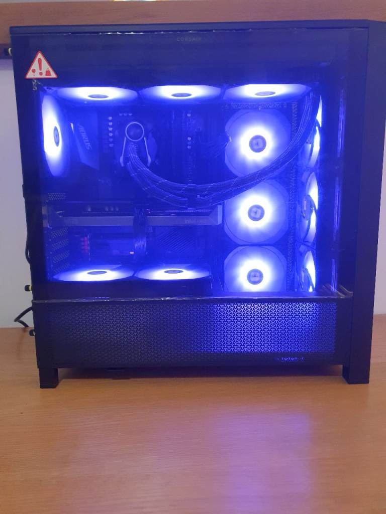New build Ryzen 5 Gaming PC, 12GB GPU, 16GB Ram, Corsair 4000 Frame Case, ARGB
