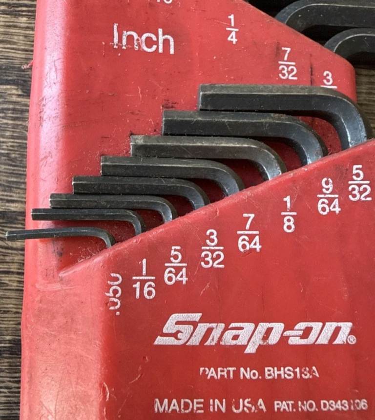 Snap-on Tools 13pc SAE 0.05-3/8" L-Shaped Ball Hex Allen key Set BHS13A Free local delivery
