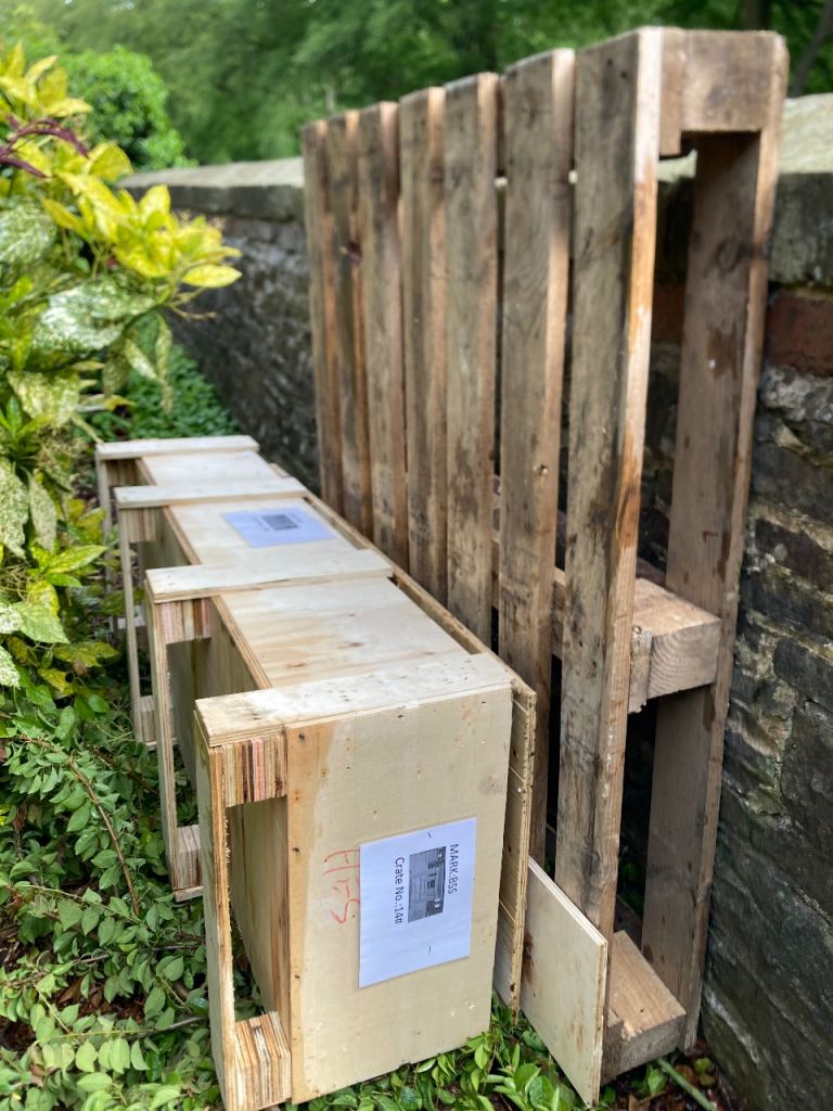 Wooden pallet and plywood crate FREE
