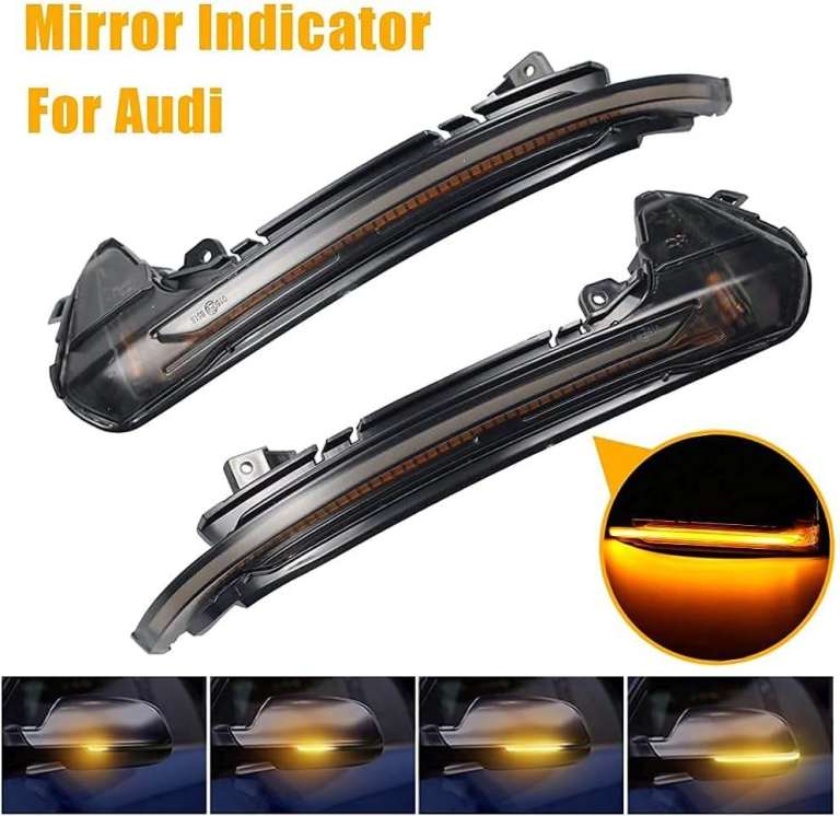 Dynamic LED Side Mirror Sequential Turn Signal Light Indicator Light For Audi A6 