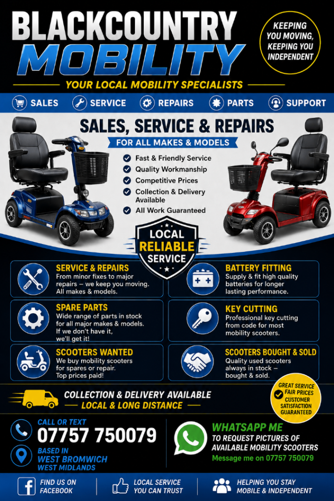 Mobility Scooter - Various Models Available, Good Condition
