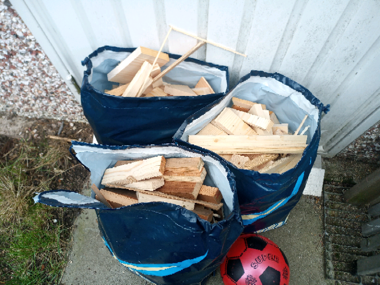 Kindling , fire pits, fires, and ryburns. Also, sell logs.