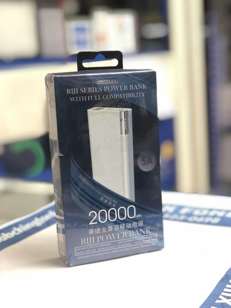 REMAX RPP-108 Fast Portable Charger 20000mAh Power Bank Compatible with iOS & Android
