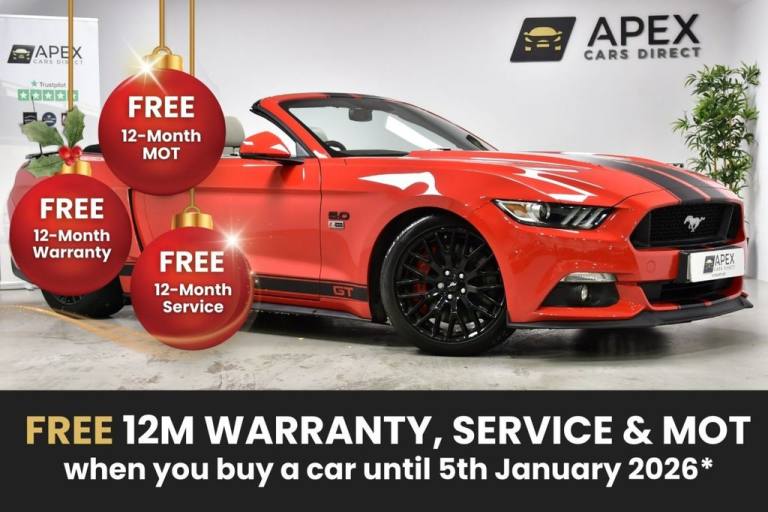 2018 Ford Mustang 5.0 V8 GT Convertible 2dr Petrol SelShift Euro 6 (416 bhp) Convertible Petrol A...