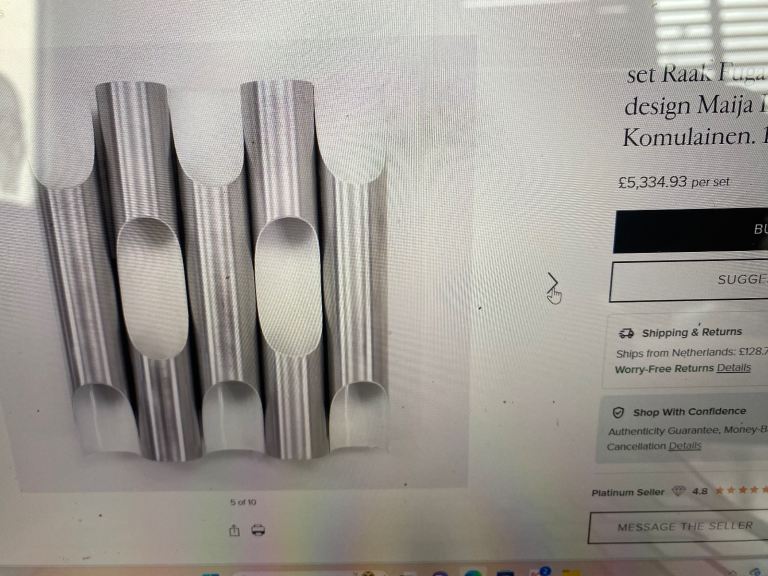  MID-CENTURY WALL SCONCES/LIGHTS BY Raak X 3, 60 Cm length ,WITH ORIGINAL BULBS ,STORED SINCE 1963