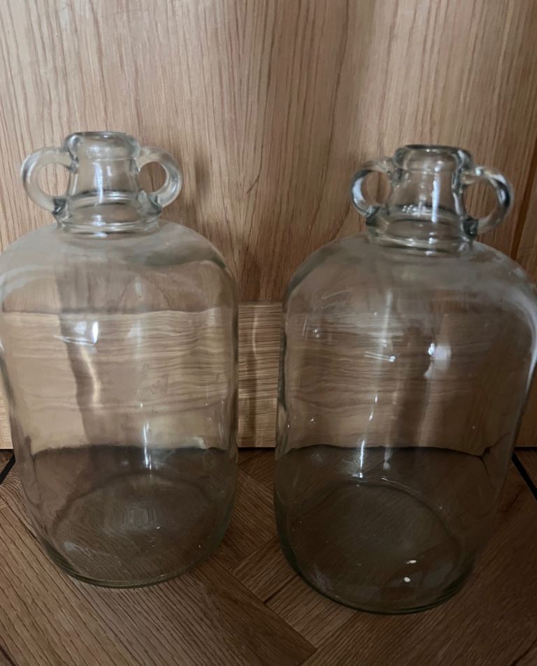 Free! Pair of Large Glass Demijohn Bottles
