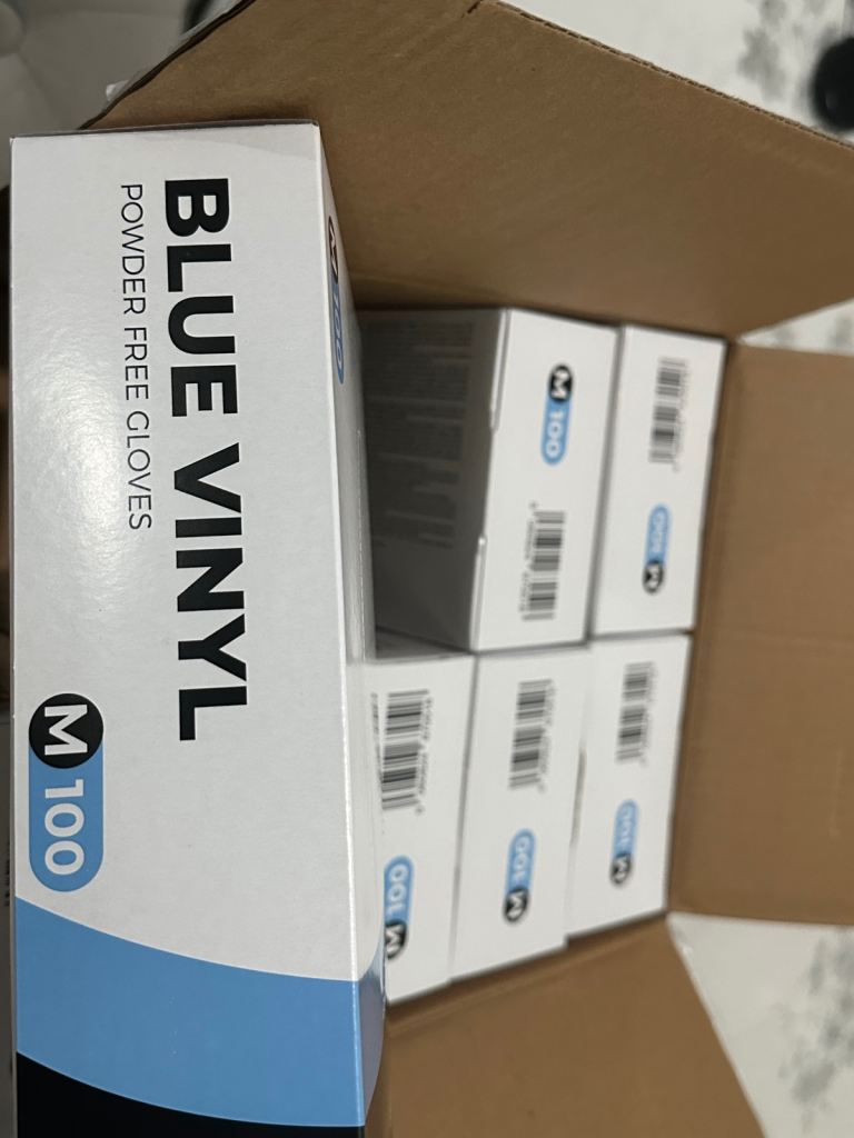 Blue Powder-Free Medium Vinyl Gloves - Zone 1 Same Day Collection