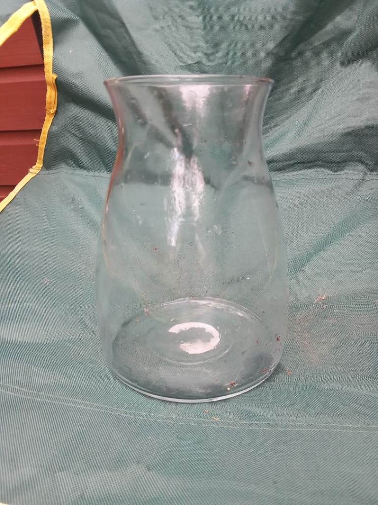Free free Clear Glass Vase - Simple, Curved Design