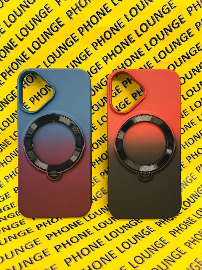 iPh 16 New Design Coloured Silicon Case With Stand for IOS