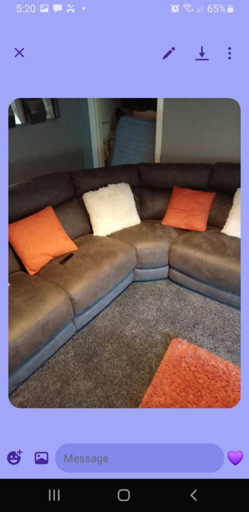 Grey corner couch 