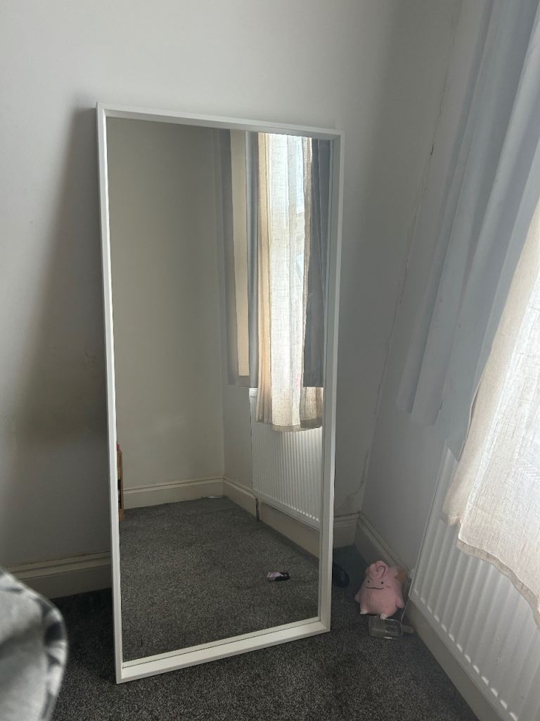 IkeaLarge White Full-Length Mirror – Good Condition