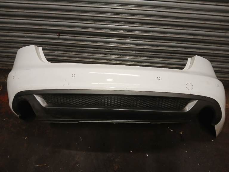 Audi A4 B8 2008–2015 Rear Bumper Saloon White PDC Sensors OEM