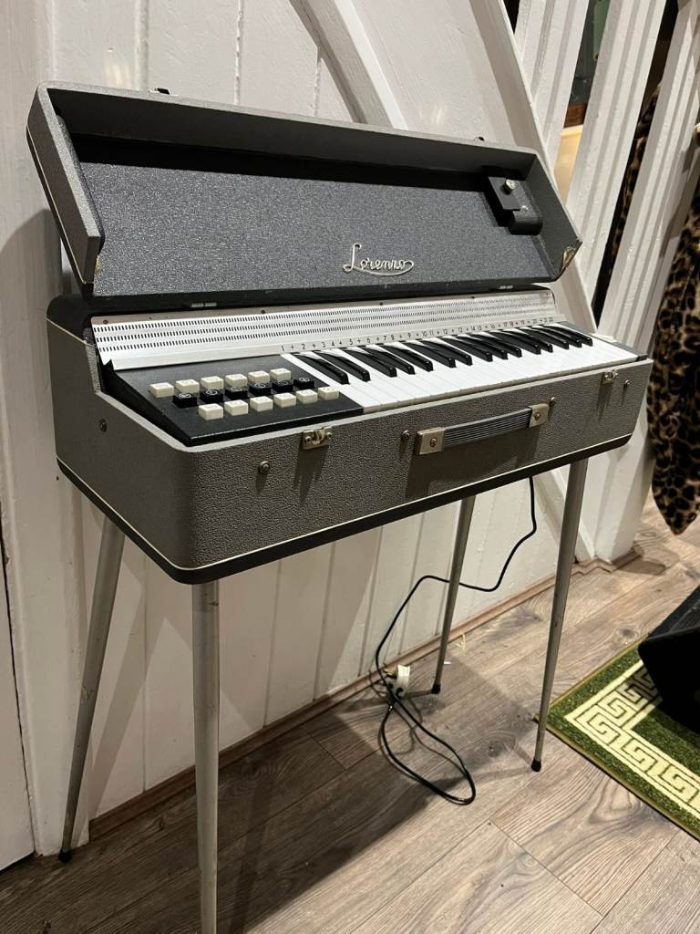 image for Beautiful 1960s Vintage Lorenzo Portable Chord/Reed Organ & Legs