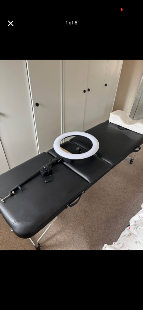 Beauty Bed, cover & ring light 