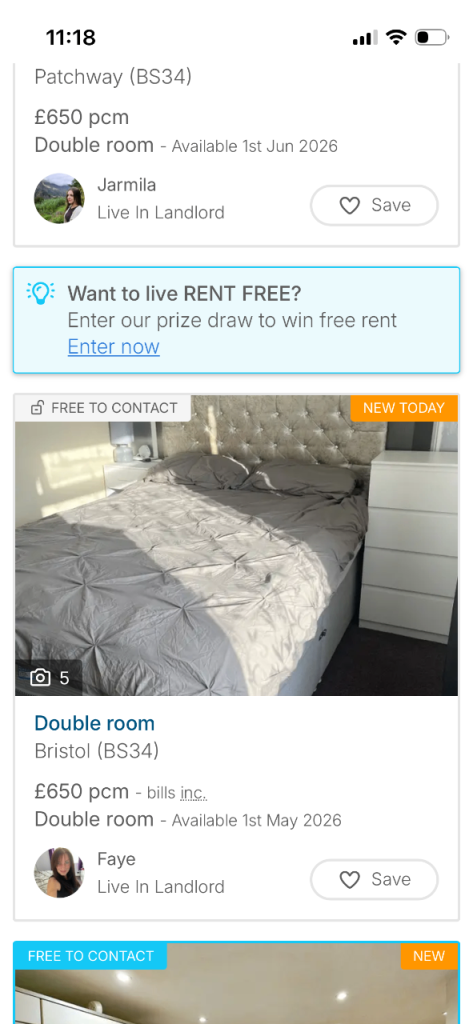 Double room to rent