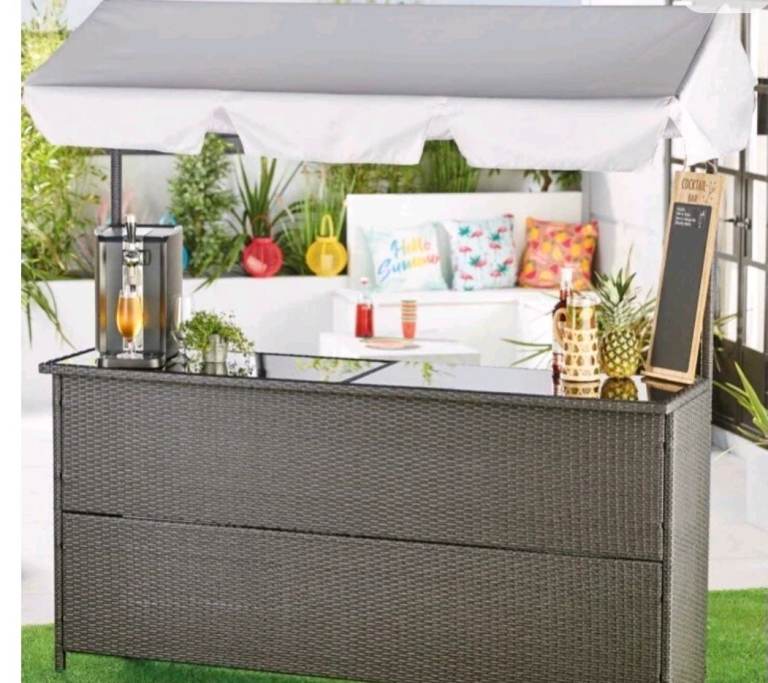 Aldi Garden Bar/ Tiki Bar - Rattan Outdoor Furniture
