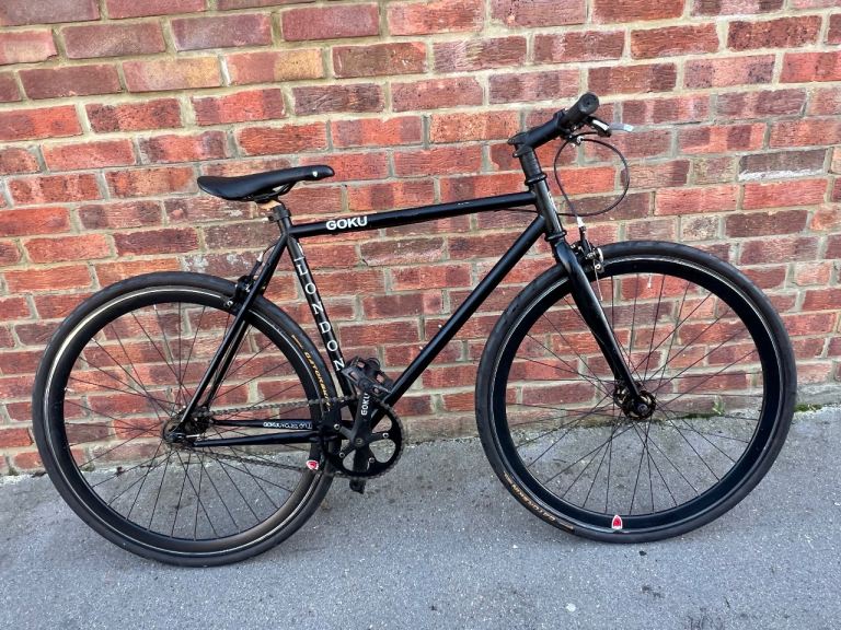Goku London single gear road city bike black 28inch wheels