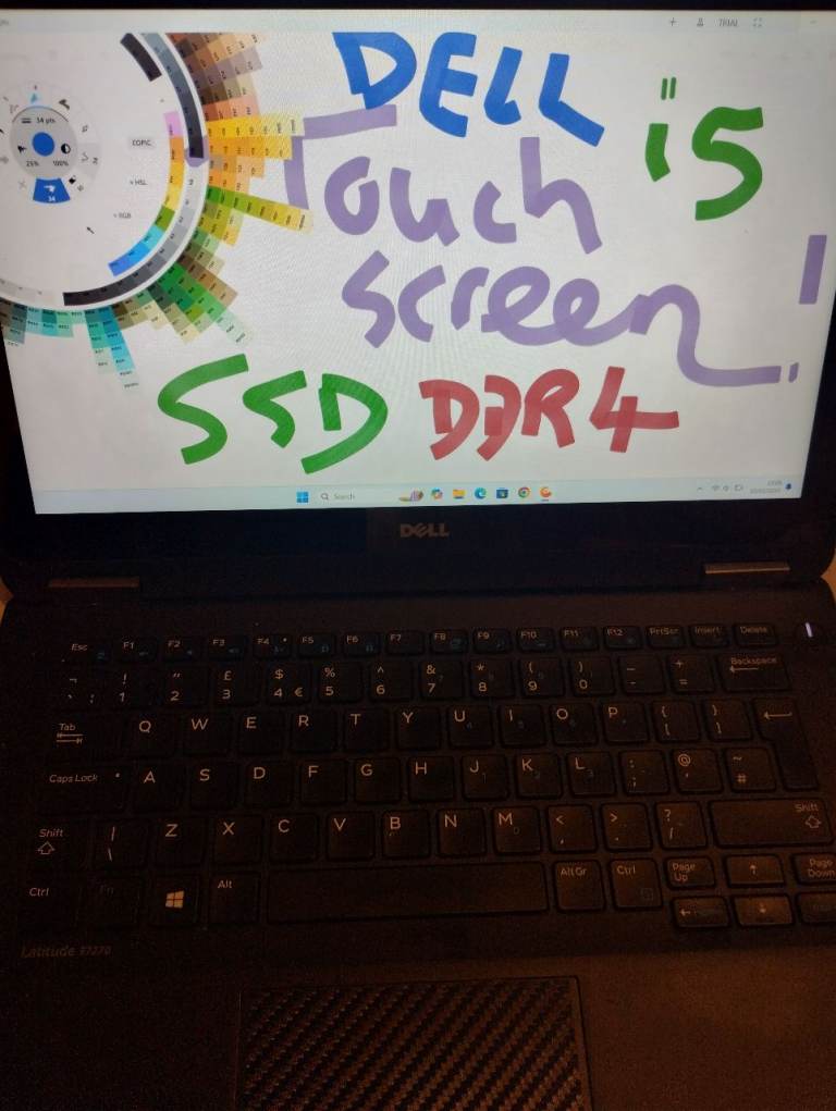 Dell i5 Touchscreen, Windows 11, FULL MS OFFICE, SSD,  8GB RAM, 256GB SSD, Cam, Backlit Keys, HDMI.