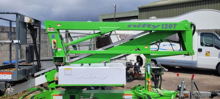 Nifty 120t towable cherry picker 