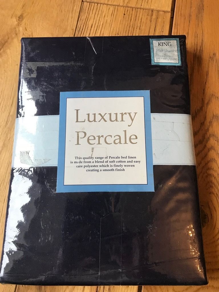 New Flat Dark Blue Bed Sheet 