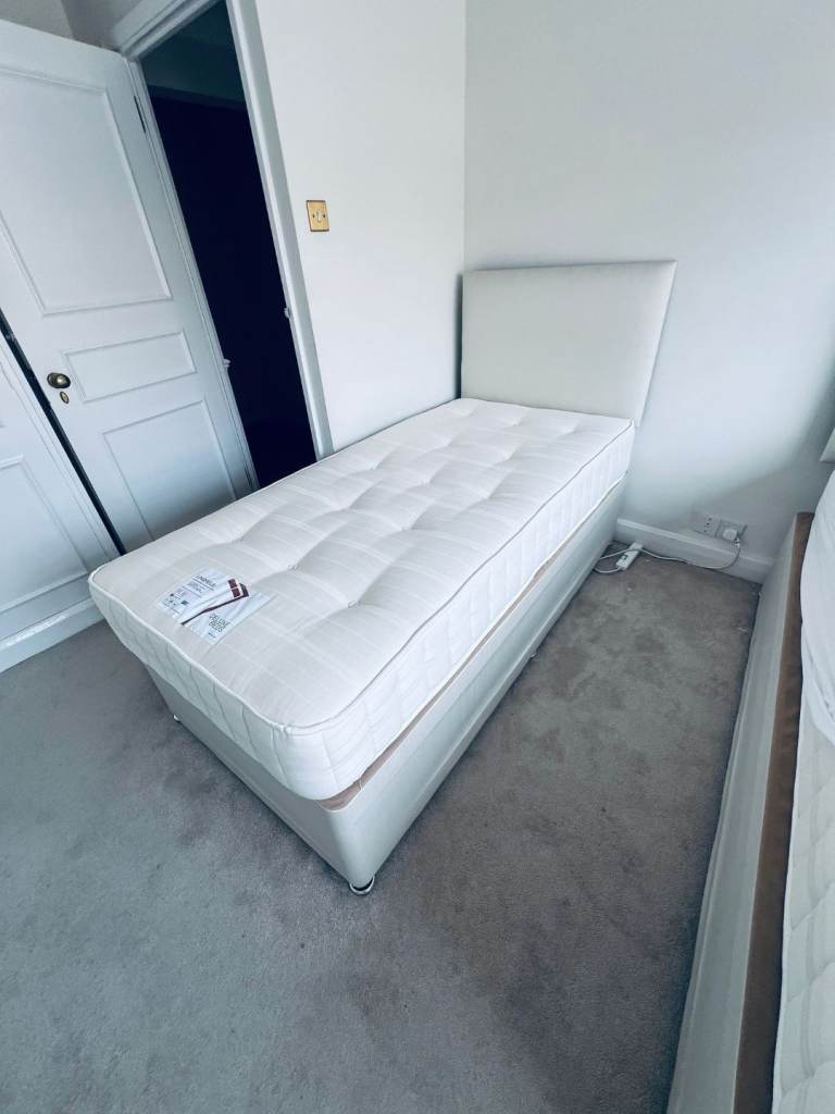 Single Beds with Mattresses and Headboard 