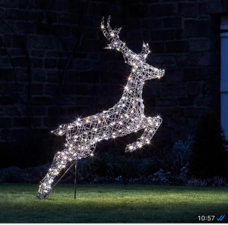 6 x Christmas reindeers.  Dual lights. Outside/inside.  