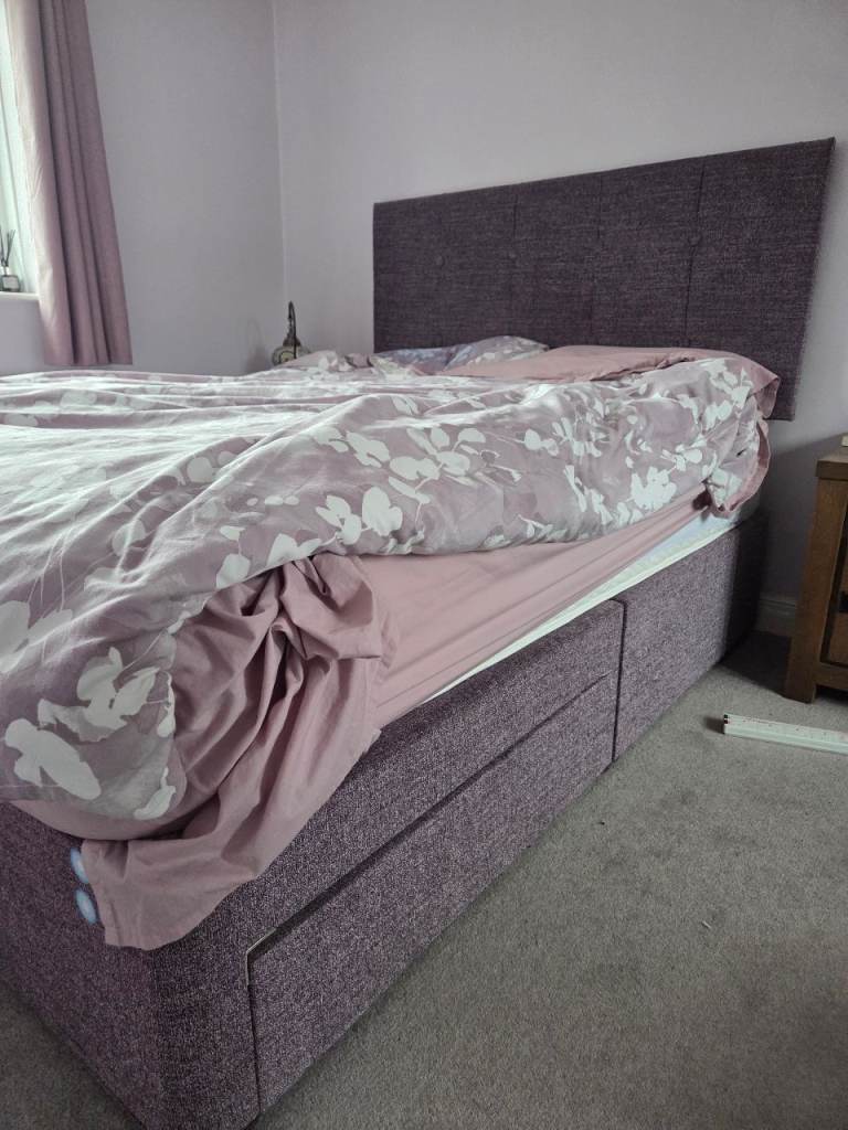 King size divan bed and headboard