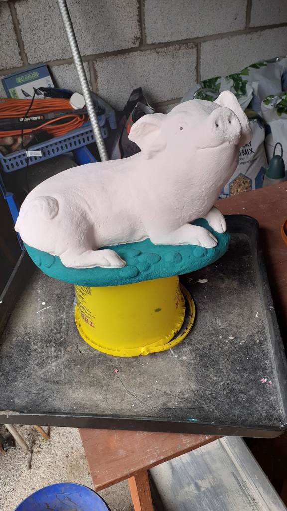 Garden Pig Ornament,very big ornament.£17 ono 
