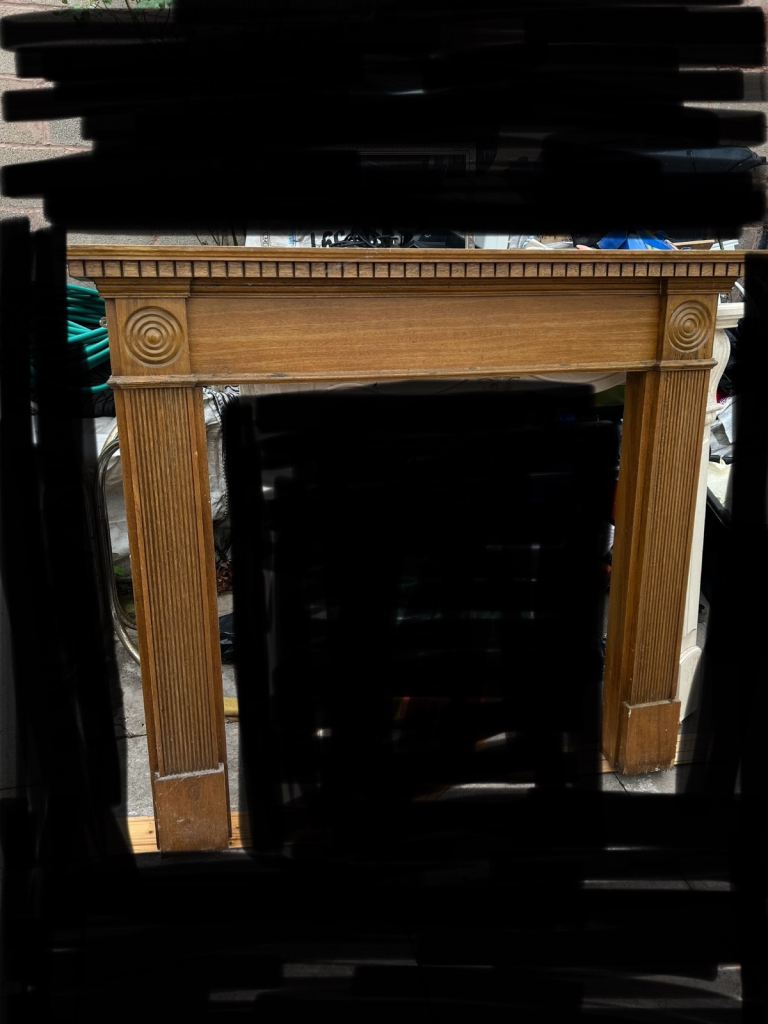 Wooden fireplace surrounding 