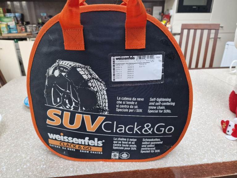 Weissenfels clack & go SUV Snow chains self tightening heavy duty 225 235 245/45/19 255 275  