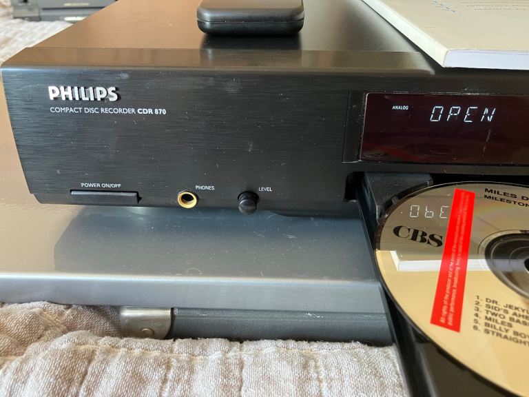 Philips CDR 870 High-End CD Recorder / Player – Mint Condition, Fully Working with Remote & Manual