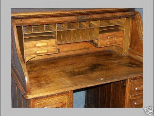 Oak Early Edwardian Roll Top Desk