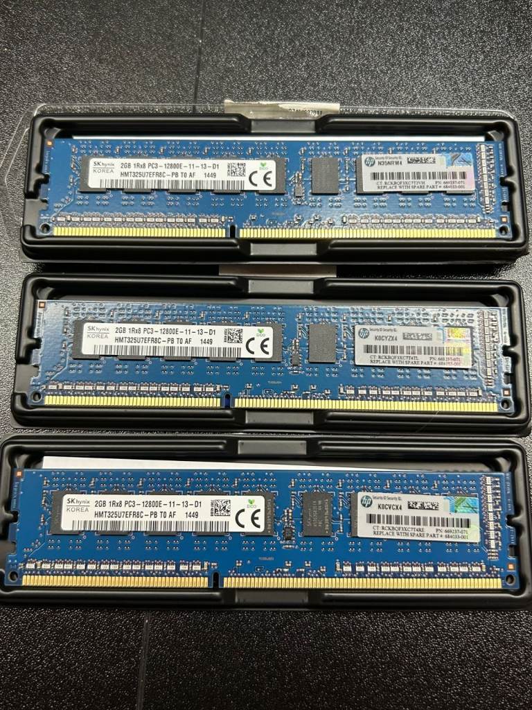 Server RAM Memory Hynix HMT325U7EFR8C-PB 2GB DDR3 Unbuffered ECC 1600MHz
