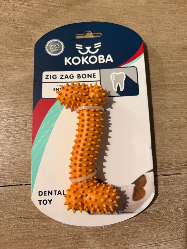 Dental toy , zig zag bone 