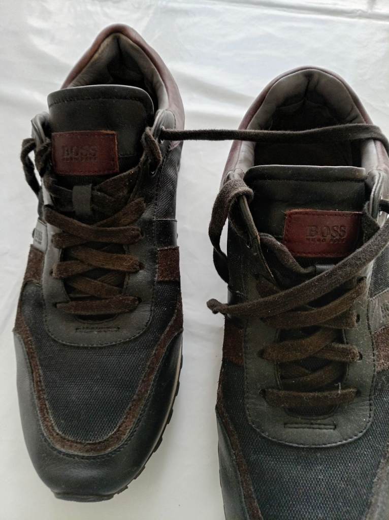 BOSS Men's Trainers - Brown/Black, Good Condition