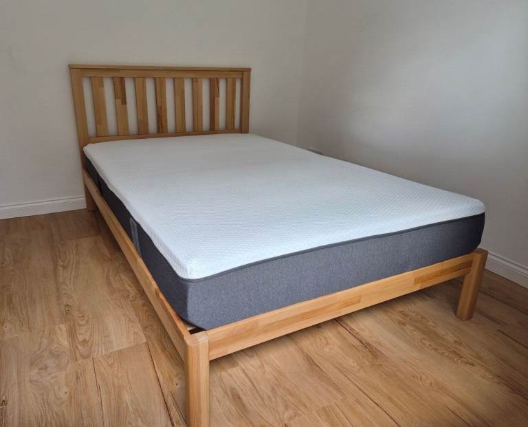 Small Double Bed Frame with Emma Mattress - Both New - 190cm x 120cm - bought in error - never used
