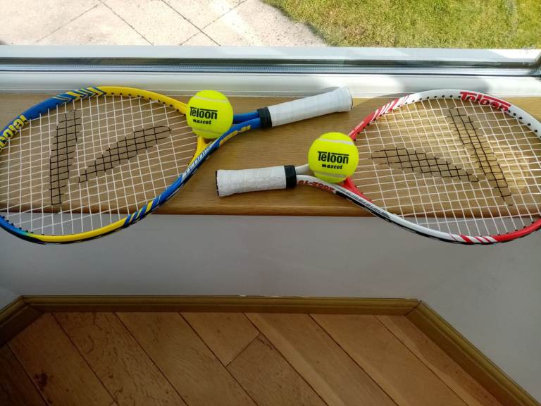 Tennis rackets. 