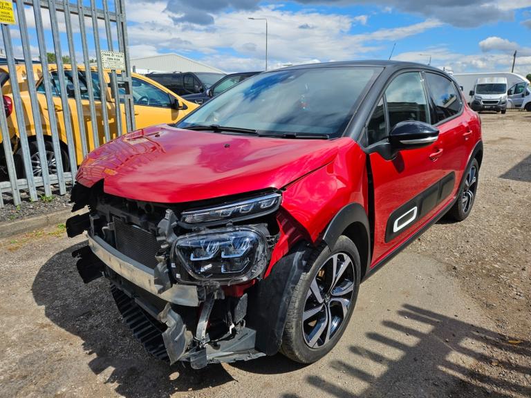 2023 Citroen C3 1.2 PureTech 110 Shine Plus 5dr Red Damaged Salvage