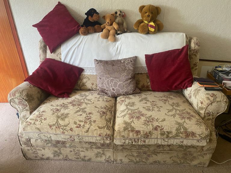 Three piece sofa + arm chair + recliner