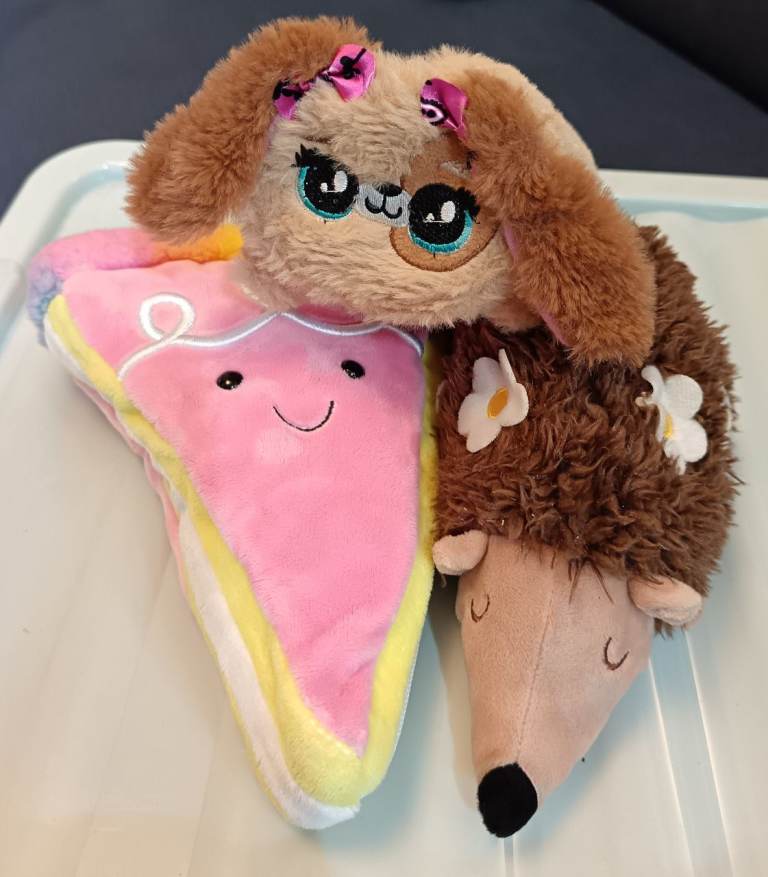 Cute Plush pencil cases – Dog, Hedgehog & Cake Slice