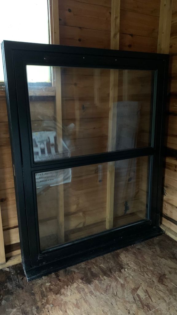 Solid oak double glazed timber window 53 c 43 x 3.75 inches
