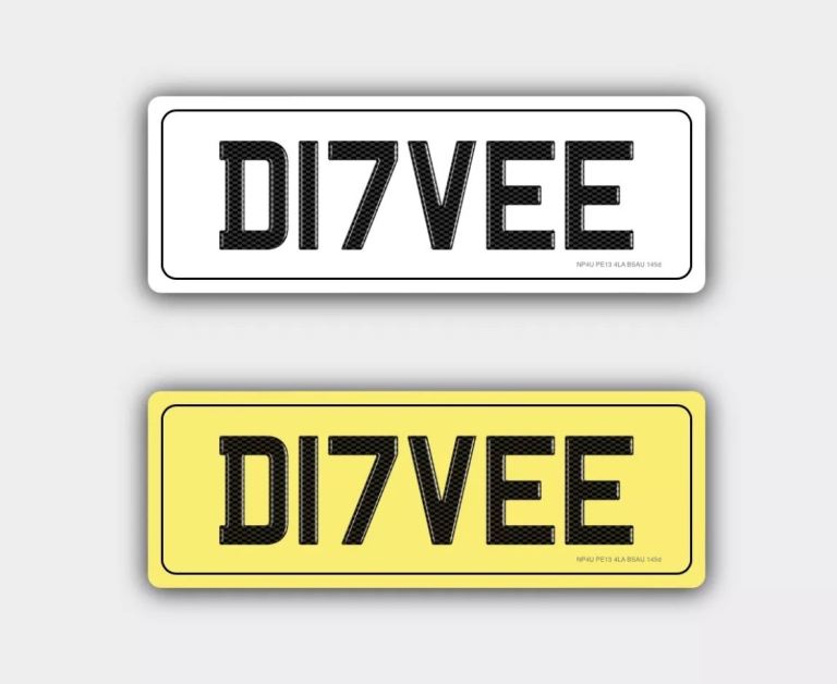 Private Number Plate, Registration Plate, D17VEE - Dave, Davie, Davy, David