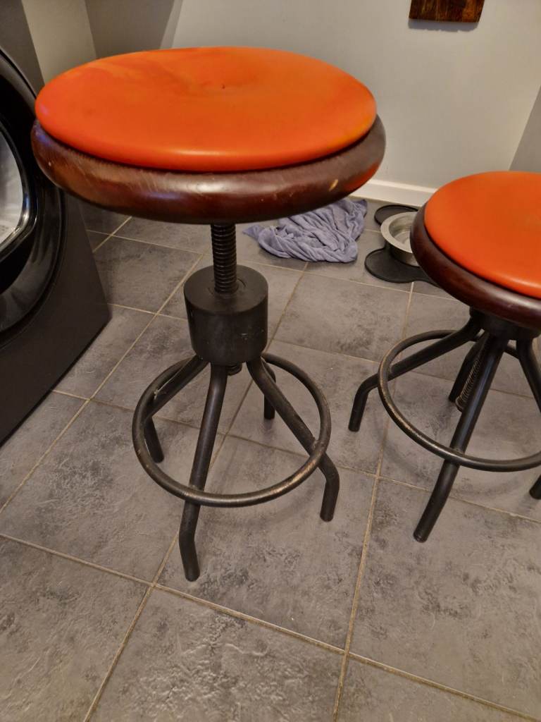 Heavy iron bar stools 