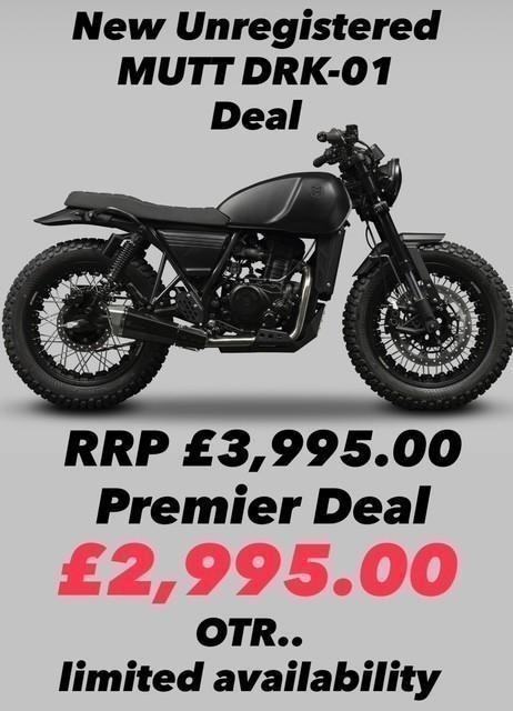 New Unregistered Mutt DRK01 125CC Motorcycle 