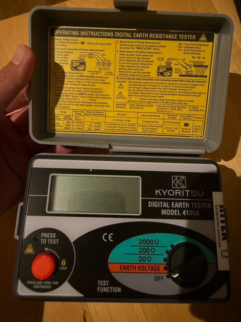 Kyoritsu 4105A Digital Earth Tester – Earth Resistance Tester
