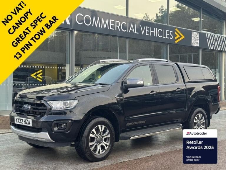 2022 Ford Ranger Wildtrak NO VAT 213PS 4WD Euro 6 Auto with Tow Bar, Canopy, Reverse Camera  Pick...